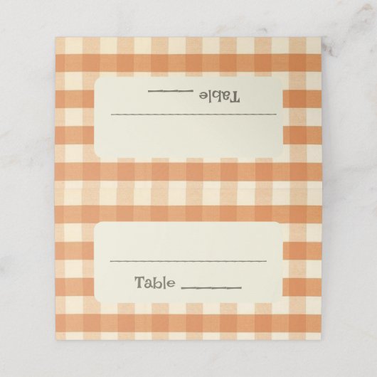 Boho Retro Groovy Colorful Wavy Wedding Platzkarte (Außenseite Aufgefaltet)