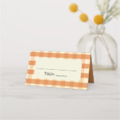 Boho Retro Groovy Colorful Wavy Wedding Platzkarte (Rückseite)