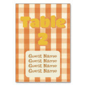 Boho Retro Groovy Colorful Wavy Wedding Tischnummer (Rückseite)