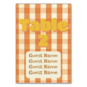 Boho Retro Groovy Colorful Wavy Wedding Tischnummer (Vorderseite)