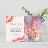 Boho Retro Groovy Daisy Birthday danke Karte (Stehend Vorderseite)