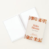 Boho Retro Groovy Floral Baby Showbook Notizblock (Innenseite)