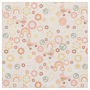 boho retro Hippie groovy Pastell Stoff