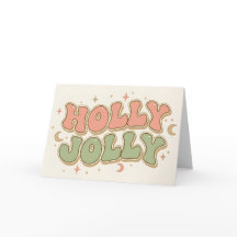 Boho Retro Holly Jolly Weihnachten