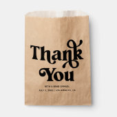 Boho Retro Individueller Dankeschön Geschenktütchen (Vorderseite)