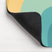 Boho Retro Klassische Farbwellene Minimalist Mousepad (Ecke)