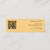 Boho Retro Klassische Farbwellene QR-Code Mini Visitenkarte (Rückseite)