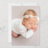 Boho Retro Kolored Rainbow Welcome Foto Birth Ankündigung (Rückseite)