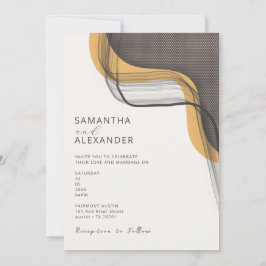 Boho Retro Lässige Backyard Wedding Einladung