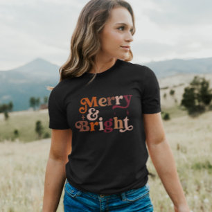 Boho Retro Merry und Bright T-Shirt