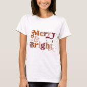 Boho Retro Merry und Bright T-Shirt (Vorderseite)