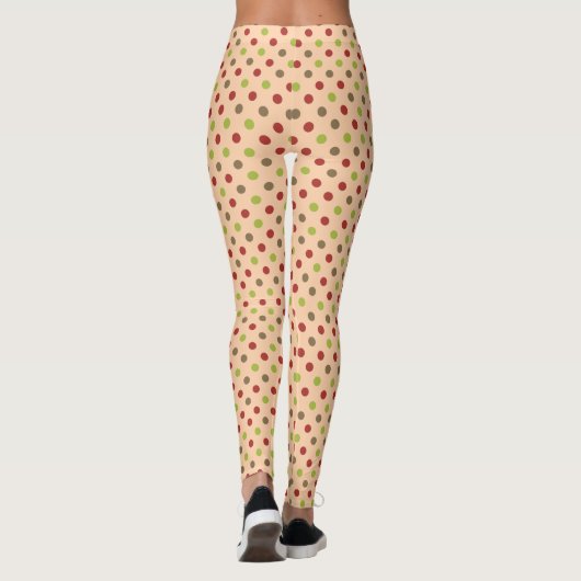 Boho Retro Modern Dot Leggings (Rückseite)