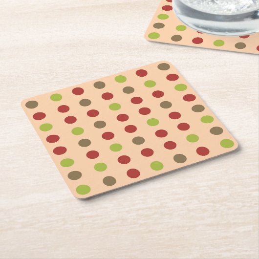 Boho Retro Modern Dot Paper Untersetzer (angewinkelt)