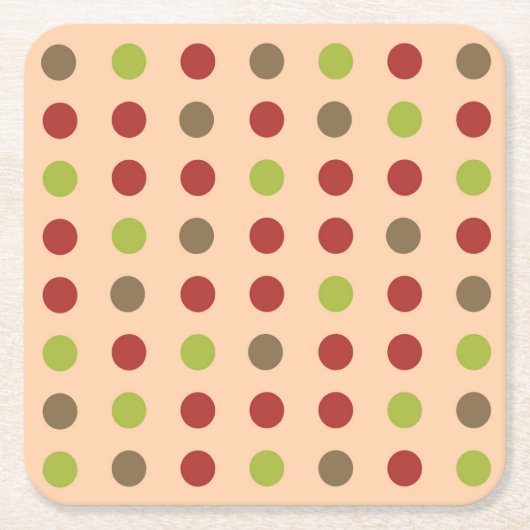 Boho Retro Modern Dot Paper Untersetzer (Vorderseite)