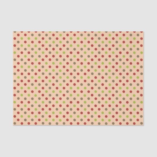 Boho Retro Modern Dot Tissue Paper Seidenpapier (Vorderseite)