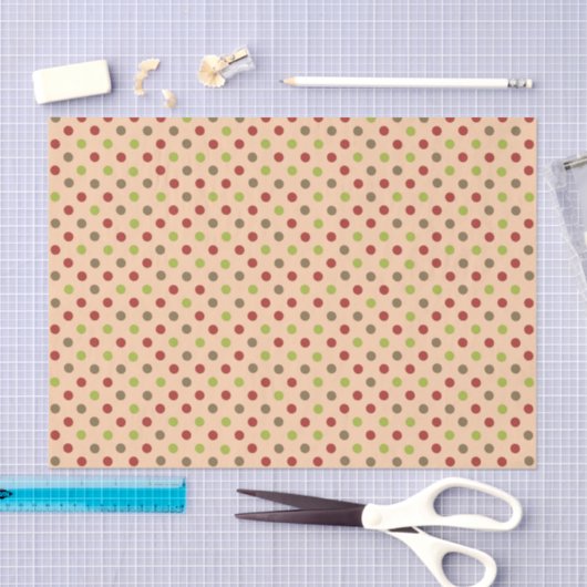 Boho Retro Modern Dot Tissue Paper Seidenpapier (Handwerk)