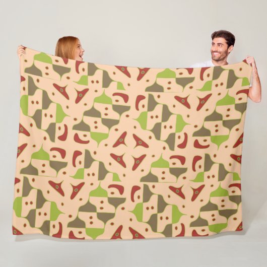 Boho Retro Modern Graphic Fleece Blanket (Beispiel)