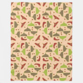 Boho Retro Modern Graphic Fleece Blanket (Vorderseite)