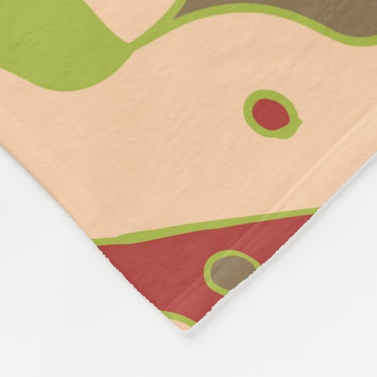 Boho Retro Modern Graphic Fleece Blanket (Ecke)