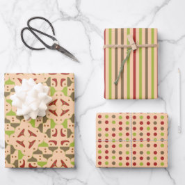 Boho Retro Modern Graphic Geschenkpapier Set