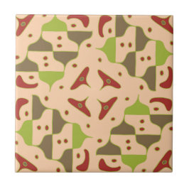 Boho Retro Modern Graphic Keramik Tile Fliese