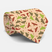 Boho Retro Modern Graphic Neck Tie Krawatte (Gerollt)