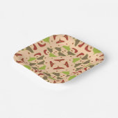 Boho Retro Modern Graphic Paper Plate Pappteller (Gewinkelt)