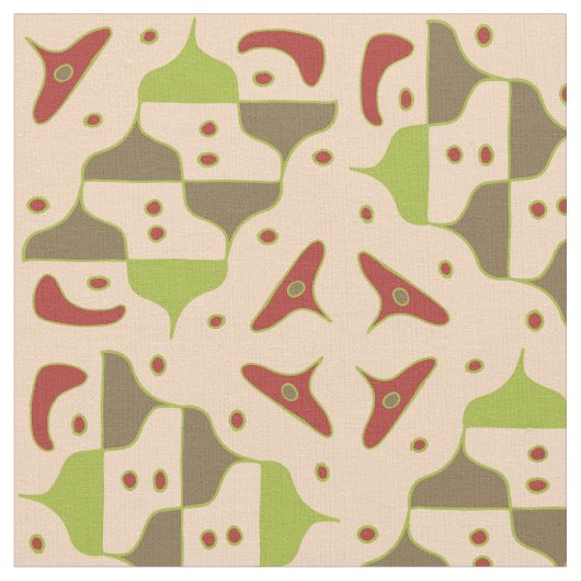 Boho Retro Modern Graphic Stoff (Nahaufnahme)