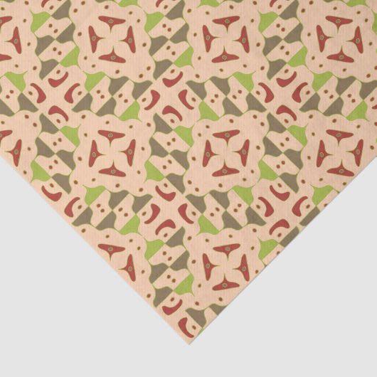 Boho Retro Modern Graphic Tissue Paper Seidenpapier (Ausschnitt)