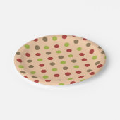 Boho Retro Moderne Dot Paper Plate Pappteller (Schrägansicht)