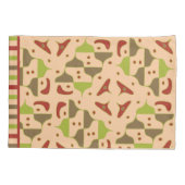 Boho Retro Moderne grafische Pillowcase Kissenbezug (Rückseite-Links)