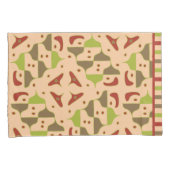 Boho Retro Moderne grafische Pillowcase Kissenbezug (Vorderseite-Rechts)