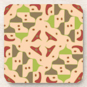 Boho Retro Moderner grafischer Hard-Kunststoff-Unt Getränkeuntersetzer (Vorderseite)