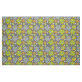 Boho Retro Multicolor Daisis on Gray Stoff (Fat Quarter (45,7 x 55,9 cm))
