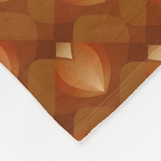 Boho Retro Muster im 70er Style Fleecedecke (Ecke)