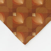 Boho Retro Muster im 70er Style Fleecedecke (Ecke)