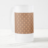 Boho Retro Muster im 70er Style Mattglas Bierglas (Vorderseite Links)