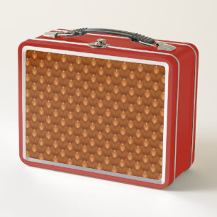 Boho Retro Muster im 70er Style Metall Brotdose