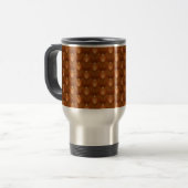 Boho Retro Muster im 70er Style Reisebecher (Vorderseite Links)