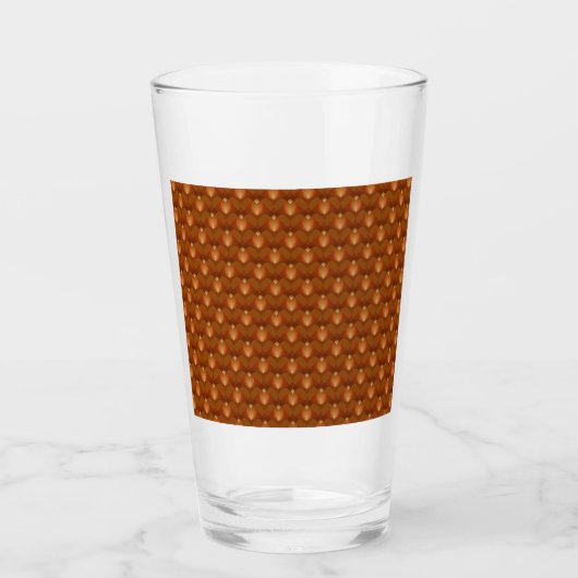 Boho-Retro-Muster im Stil der 70er Jahre Glas (Vorderseite)