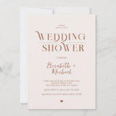 Boho Retro-neutrale Hochzeitspaare duschen Einladung (Vorderseite)