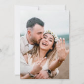 Boho Retro Orange Daisy Floral Save the Date Foto Einladung (Rückseite)