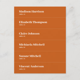 Boho Retro Orange Wedding Platzkarte DIY