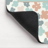 Boho-Retro-Pastell-Blumenmuster Mousepad (Ecke)