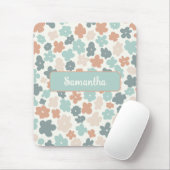 Boho-Retro-Pastell-Blumenmuster Mousepad (Mit Mouse)