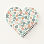 Boho-Retro-Pastell-Blumenmuster Notizblock (Rückseite)