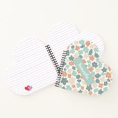 Boho-Retro-Pastell-Blumenmuster Notizblock (Innenseite)