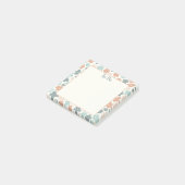 Boho-Retro-Pastell-Blumenmuster Post-it Klebezettel (angewinkelt)