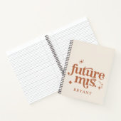 Boho Retro Personalisiert Future Mrs. Notizblock (Innenseite)