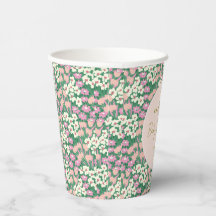 Boho Retro Pink Sage Floral Baby Dusche